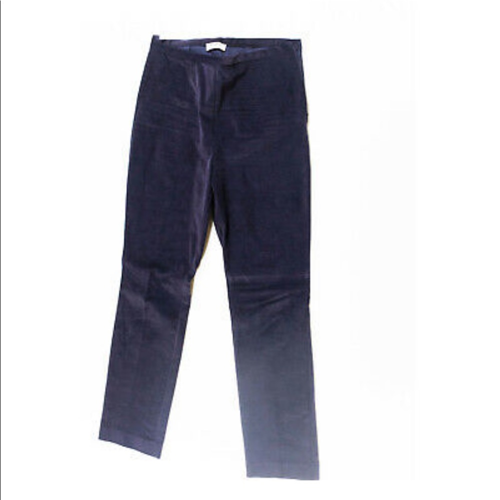 Babaton Aritzia Nigel Velvet High Waist Navy Pants